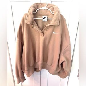 Nike Kids Beige Fleece Sweatshirt